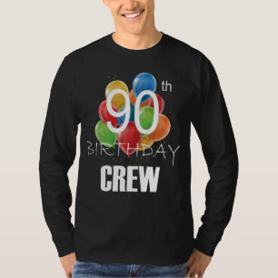 Camiseta 90 Birthday Crew 90 Party Crew Group Men LS