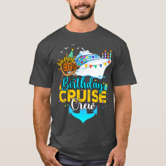 Camiseta 90 Birthday Cruise Crew