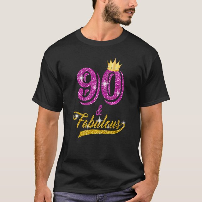 Camiseta 90 E Fabuloso Desde 1932, Aniversário De 90, 90 An (Frente)