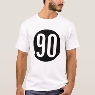 Camiseta 90 em um t-shirt do círculo