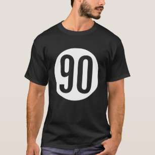 Camiseta 90 em um t-shirt do círculo