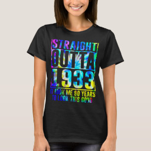 Camiseta 90 Hetero De Aniversário Fora De 1933, 90 Anos