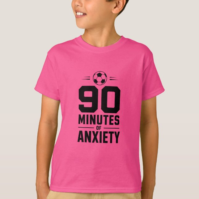 Camiseta 90 Minutos de Ansiedade – Fã de Futebol  (Frente)
