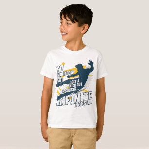 Camiseta 90 Minutos Eu Fico Animado Jogador de Futebol