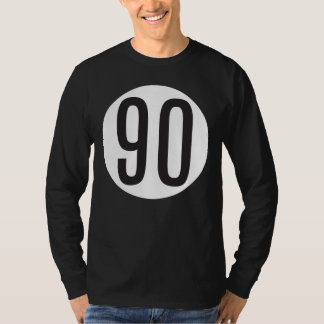 Camiseta 90 preto/branco