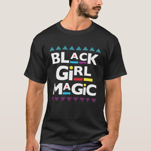 Camiseta 90 s Black Girl Magic 90 s Fashion Black History (Frente)