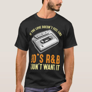 Camiseta 90 s R&B Music Cassette 90 músicas Lover