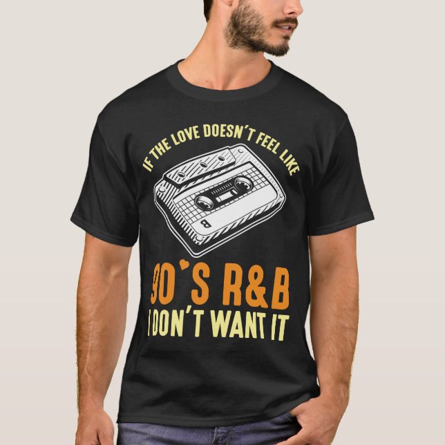 Camiseta 90 s R&B Music Cassette 90 músicas Lover (Frente)
