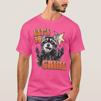 Camiseta 90 s Racoon Bootleg Let s do Crime vintage