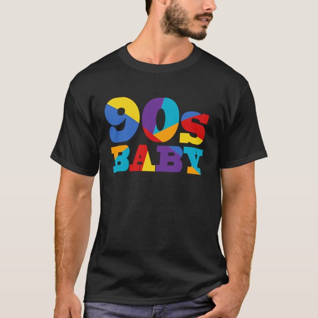 Camiseta 90s Baby  Born in The 90s Retro (Frente)