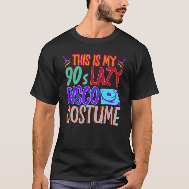 Camiseta 90s Costume Party 1990s Disco Music  Vinyl Ninetie (Frente)