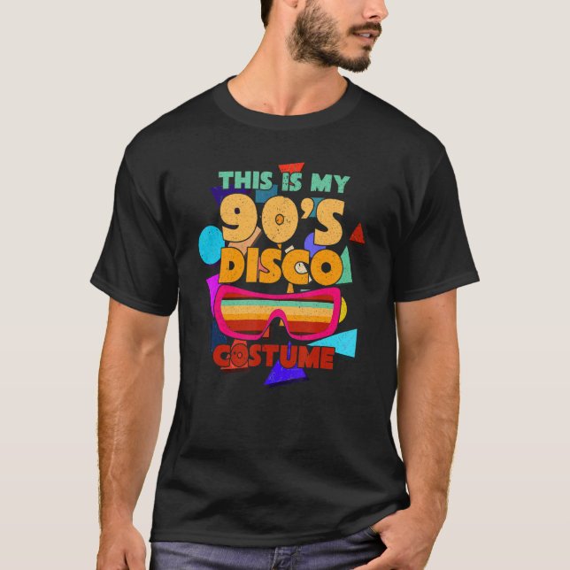 Camiseta 90s Disco Figurume dos anos 90 Partido Tema 90s (Frente)