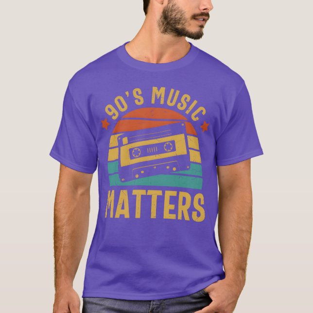 Camiseta 90s Music Matters Sunset Old School Nostalgia Gift (Frente)