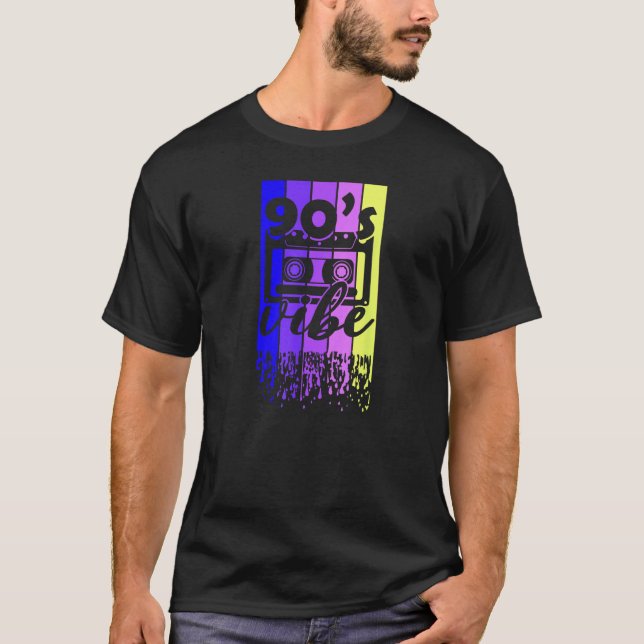 Camiseta 90s Music Vibe Retro Cassette Great Throwback (Frente)