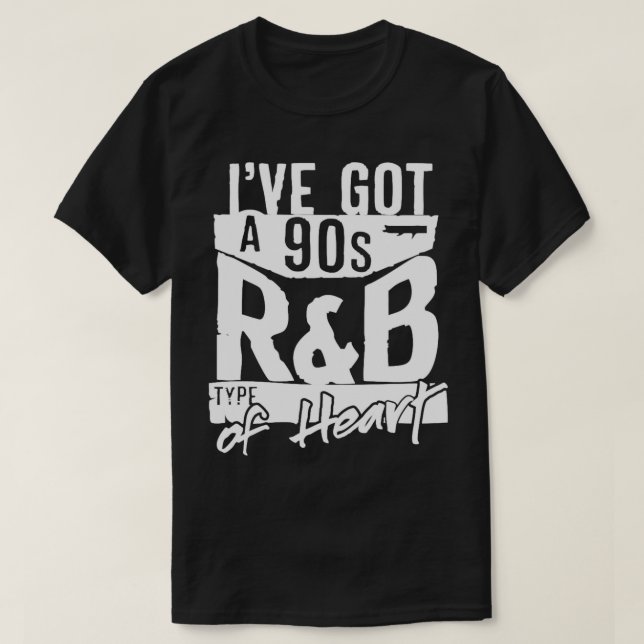 Camiseta 90s R&B Throwback 1990s Heart Quote Love Songs Mus (Frente do Design)