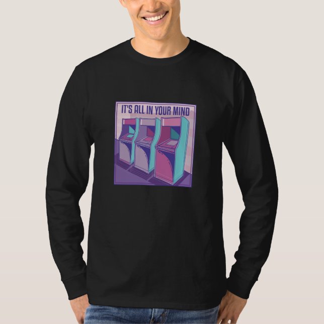 Camiseta 90s Retro Player Vaporwave 80s Arcade Machine Vint (Frente)