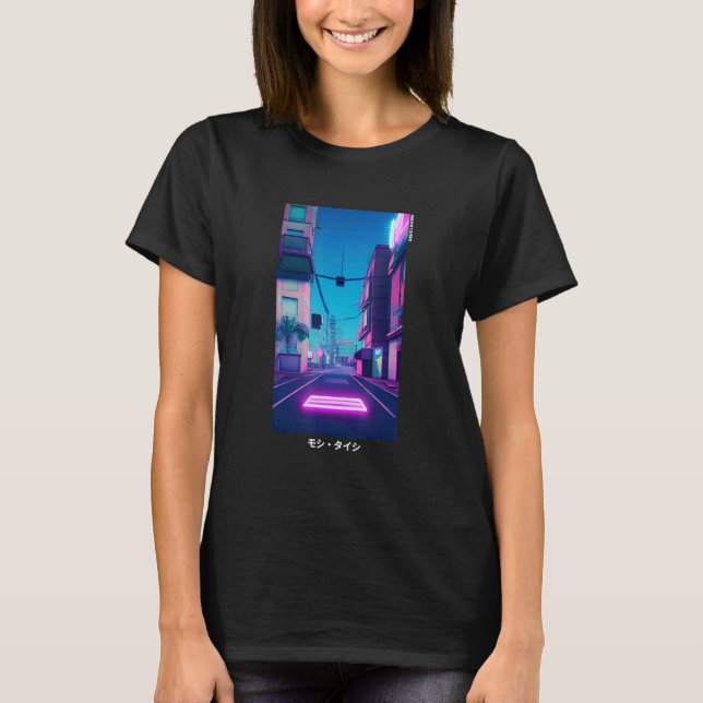 Camiseta 90's Retro Synthwave Japanese Vaporwave Otaku Aest (Frente)