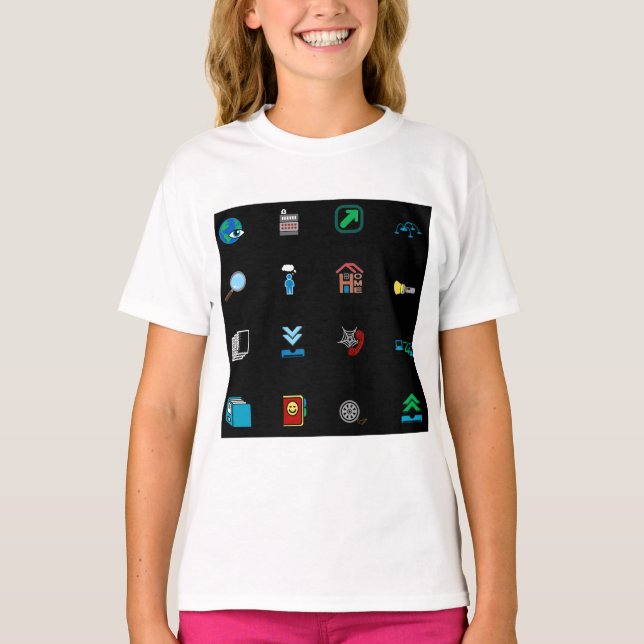Camiseta 90s Retro Tech and Web Icon Pattern (Frente)