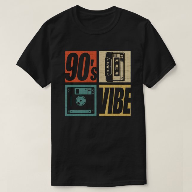 Camiseta 90s Vibe 1990s Fashion 90 Theme Party 90 (Frente do Design)