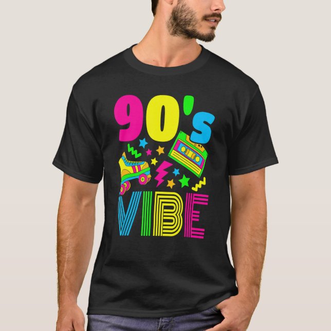 Camiseta 90s Vibe 1990s Moda 90s Theme Outfit 990s T (Frente)
