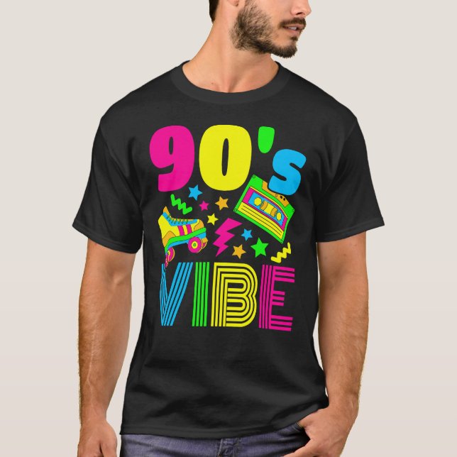 Camiseta 90s Vibe 1990s Moda 90s Theme Outfit 990s T (Frente)