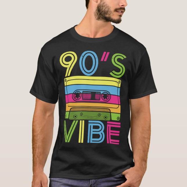 Camiseta 90s Vibe 1990s Retro Aesthetic Costume Party 90s V (Frente)
