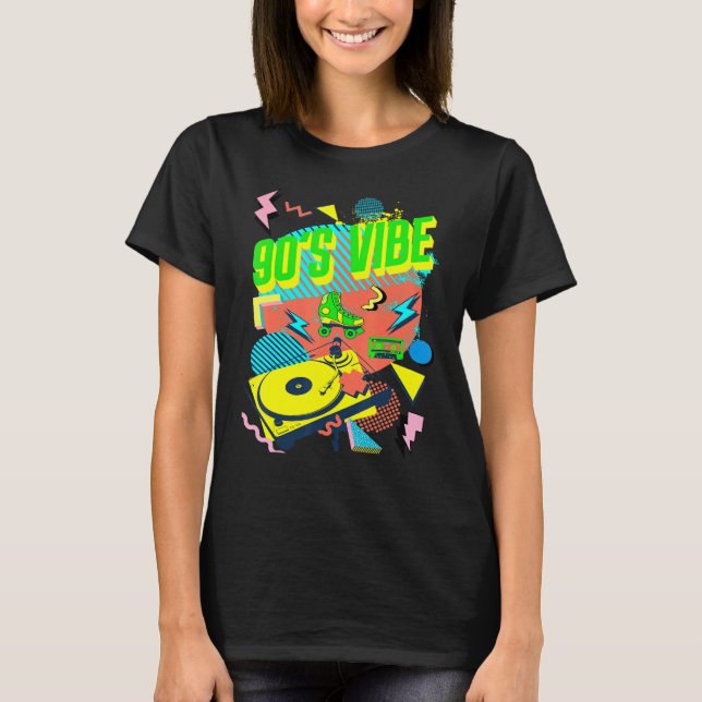 Camiseta 90's Vibe  This Is My 90's Costume Party Retro Nin (Frente)