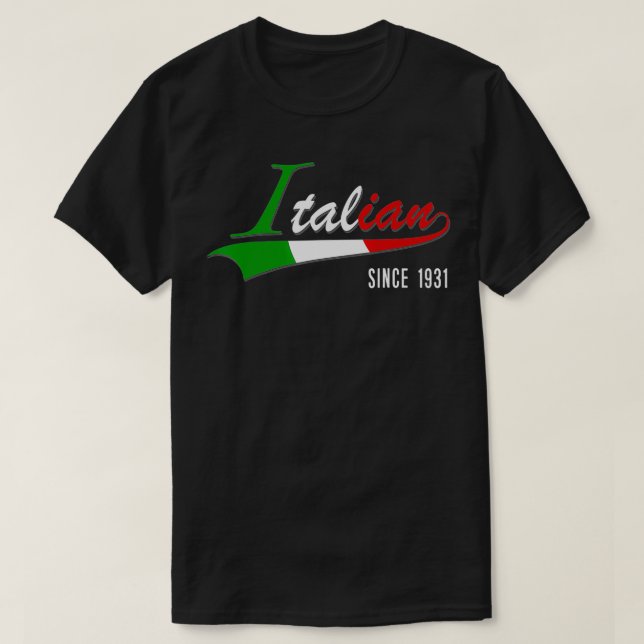 Camiseta 90th Birthday gift Italian Since 1931 90 years bor (Frente do Design)