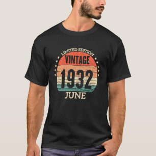 Camiseta 91º aniversário espetacular desde junho de 1932 91