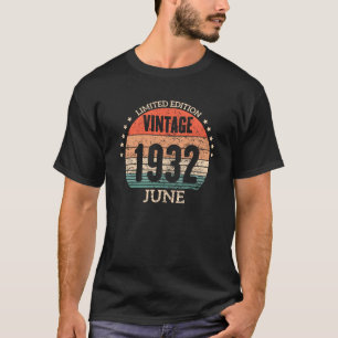 Camiseta 91º aniversário espetacular desde junho de 1932 91