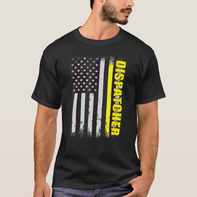 Camiseta 911 Dispatch Operadores Primeiro Despachante (Frente)
