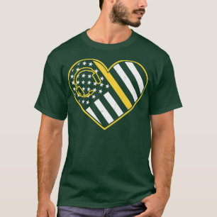 Camiseta 911 Dispatcher Shirt Patriotic US Heart Flag