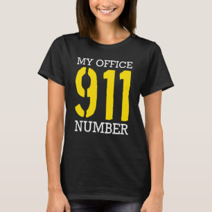 Camiseta 911 Dispatcher Thin Dourado Line Polícia My N