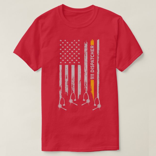 Camiseta 911 Expedidor Americano Flag Happy Christmas Speci (Frente do Design)