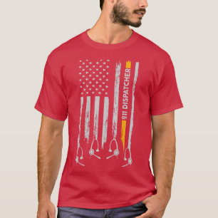 Camiseta 911 Expedidor Americano Flag Happy Christmas Speci
