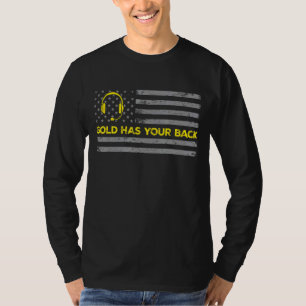 Camiseta 911 Expedidor Bandeira Americana Dourada Com Y