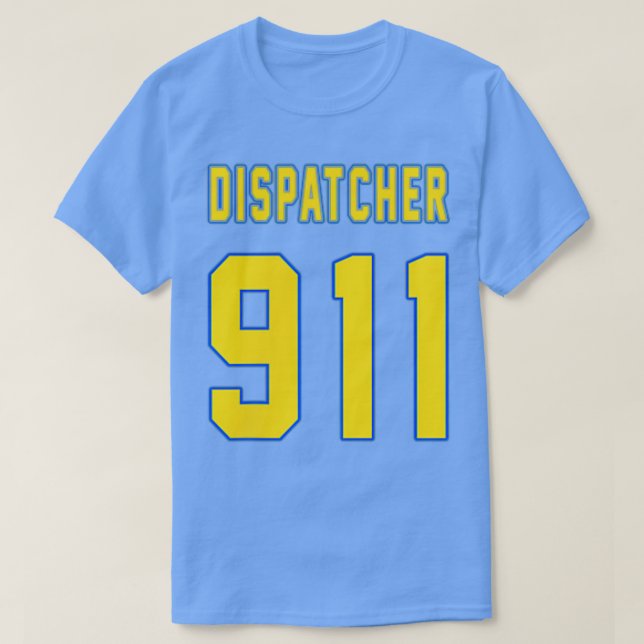 Camiseta 911 Expedidor com bandeira americana atrás (Frente do Design)