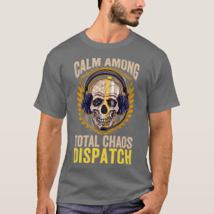 Camiseta 911 Expedidor de emergência de linha Dourada fina