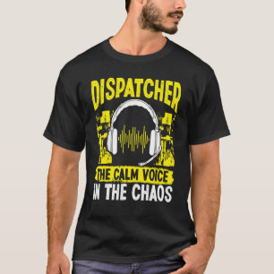 Camiseta 911 Fogo e Polícia Dispatcher Voz Calma no Caos