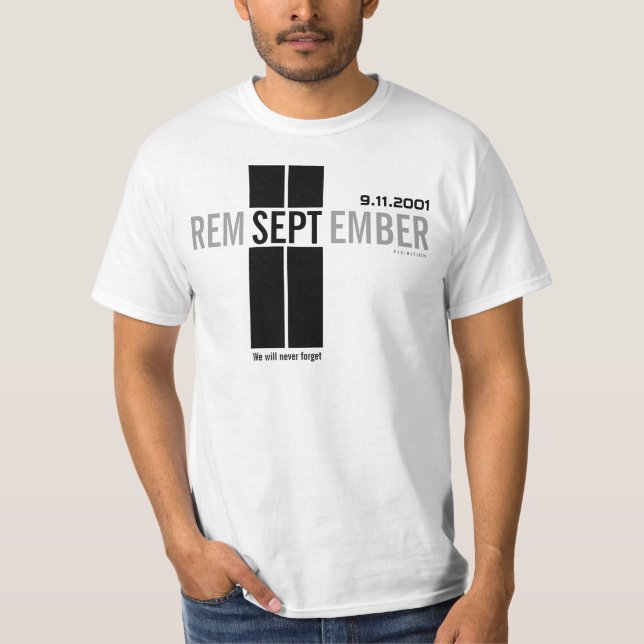 Camiseta 911 Lembre-se do T-Shirt 11 de setembro (Frente)