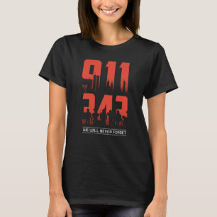 Camiseta 911 Nunca Esqueceremos 343 Bombeiros Patriot