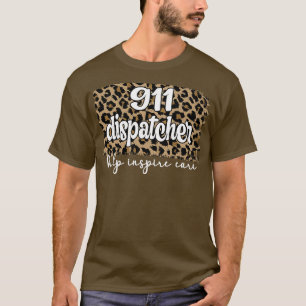 Camiseta 911 Operador de Emergência de Linha Amarela Fina d