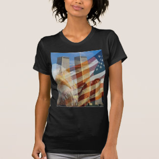 Camiseta 911 torres da bandeira da águia