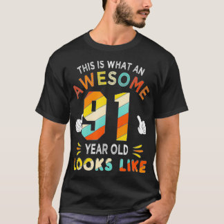 Camiseta 911ruas Aniversário Presente 91 Anos Parece Engraç