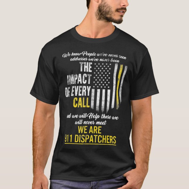 Camiseta 913 Dispatcher Thin Gold Line Flag Weve Never (Frente)