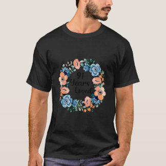 Camiseta 91 Anos Amada Mãe Avó 91 91º