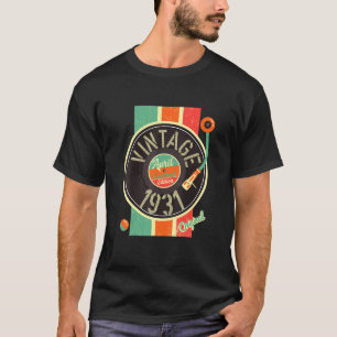 Camiseta 91 Anos Aniversário Homem 1931 Abril Antiquado