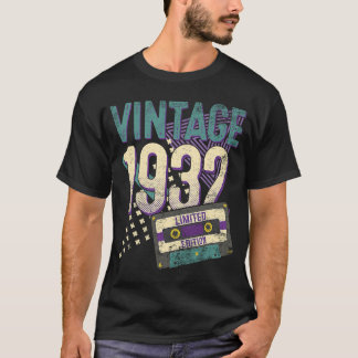 Camiseta 91 Anos de Idade Vintage 1932 91º Aniversário
