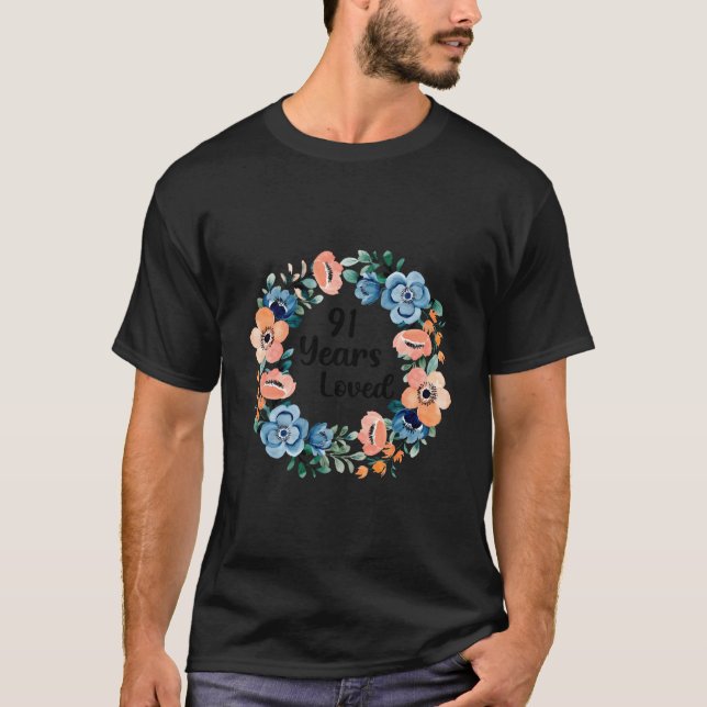 Camiseta 91 Years Loved Mom Grandma 91 91St (Frente)