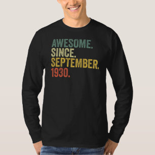 Camiseta 92º Aniversário Incrível Desde Setembro De 1930 92
